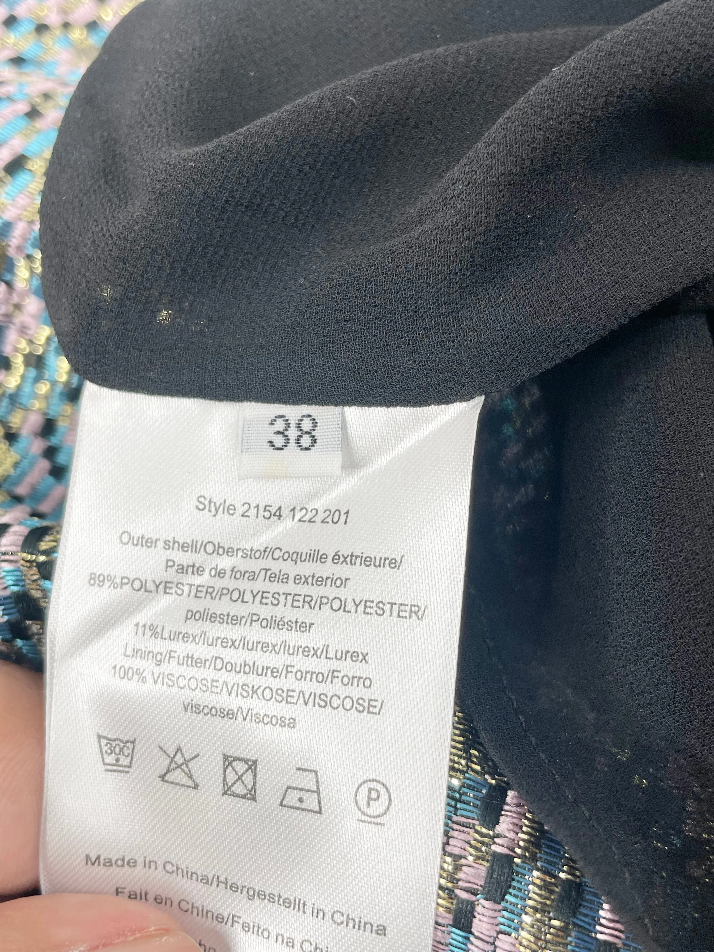 2NDDAY Metallic Multicolour Woven Midi Skirt - AU8/10