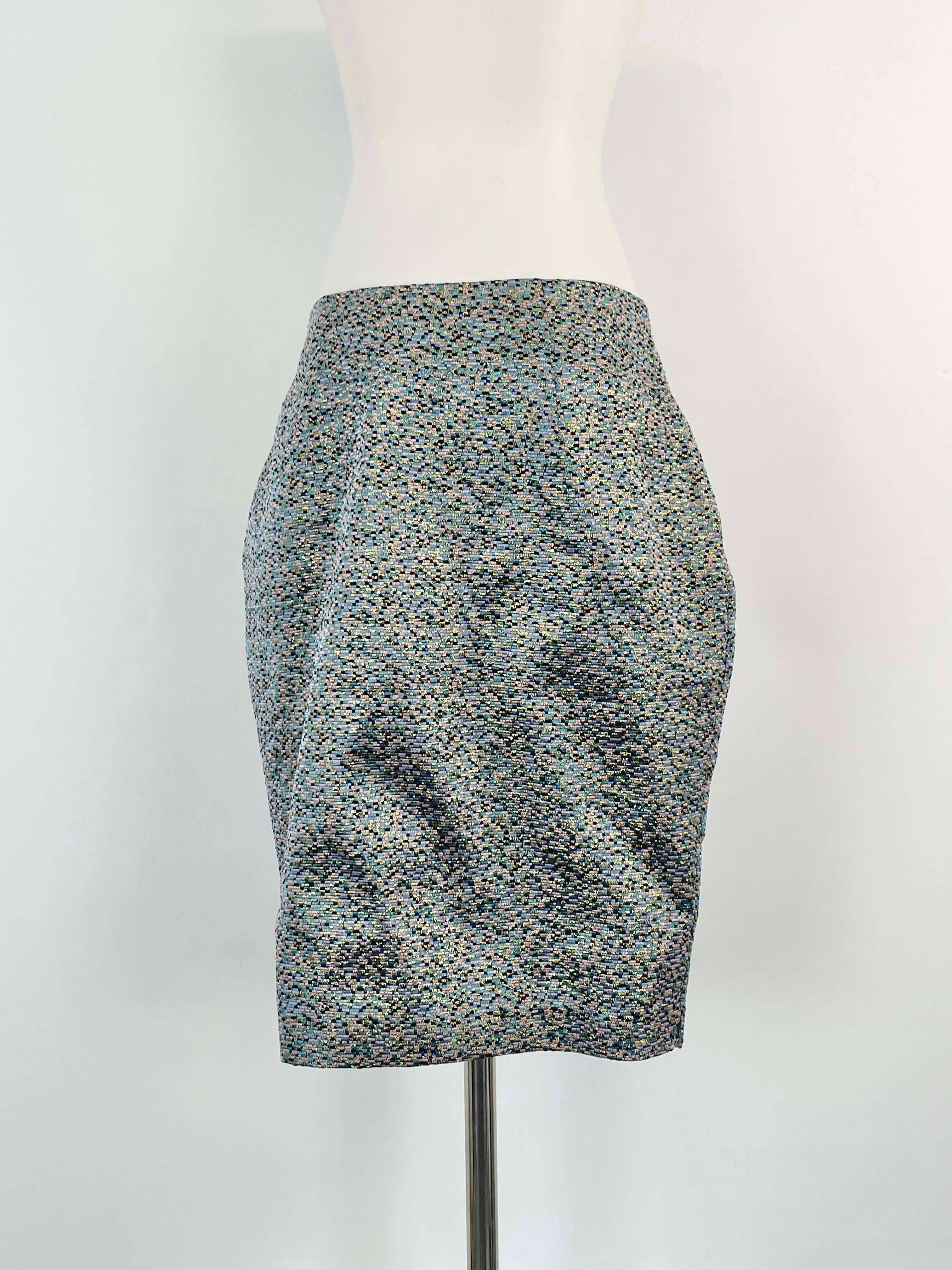 2NDDAY Metallic Multicolour Woven Midi Skirt - AU8/10
