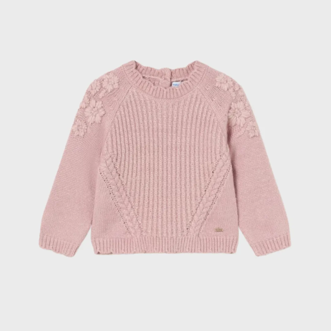 2pc Pink Sweater w Denim Pant