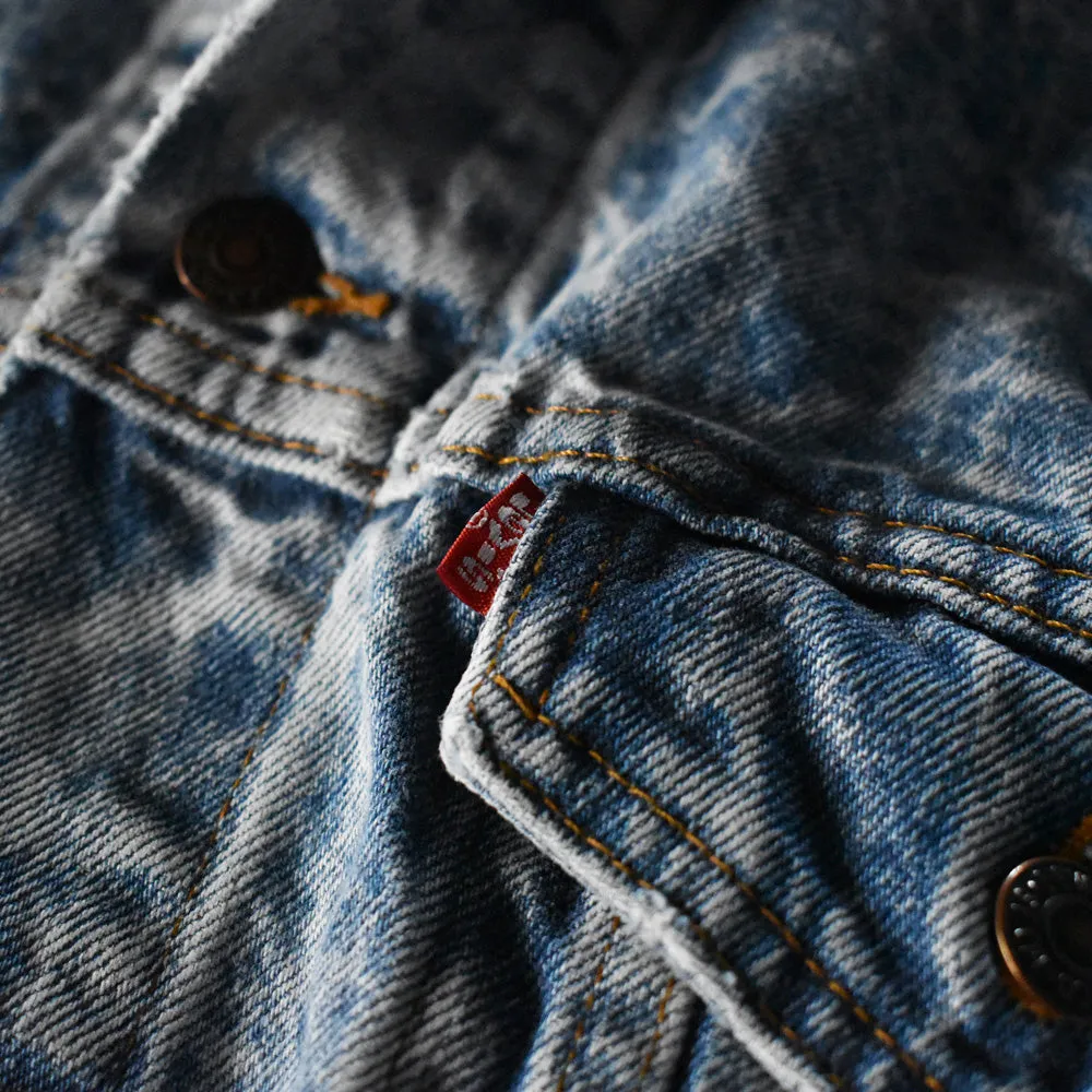90’s Levi's 70507-0219 ケミカルウォッシュ デニムジャケット USA製 231101