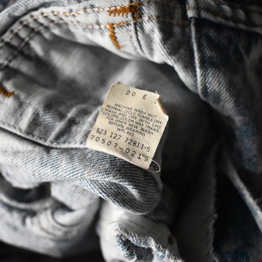 90’s Levi's 70507-0219 ケミカルウォッシュ デニムジャケット USA製 231101