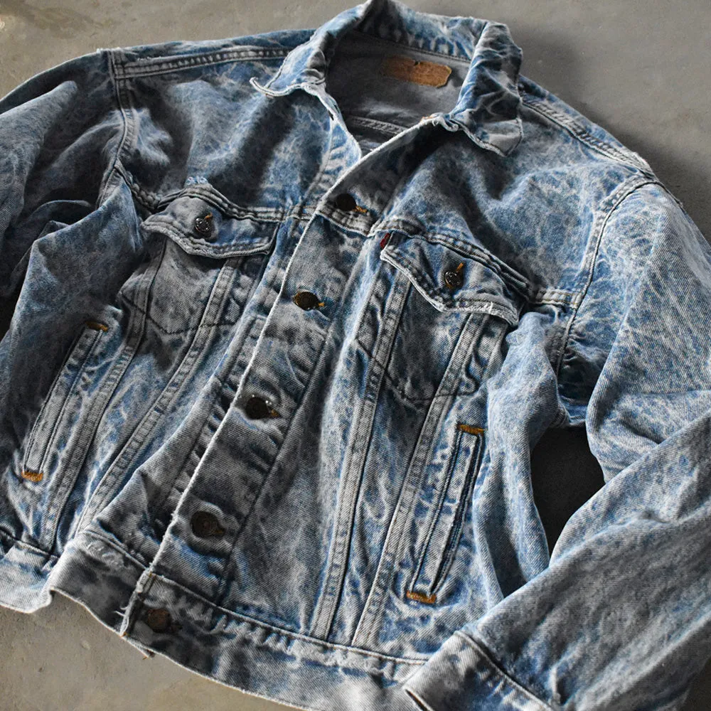 90’s Levi's 70507-0219 ケミカルウォッシュ デニムジャケット USA製 231101