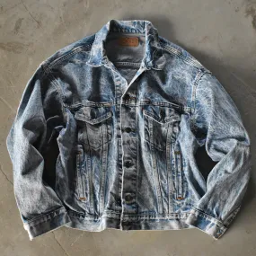 90’s Levi's 70507-0219 ケミカルウォッシュ デニムジャケット USA製 231101