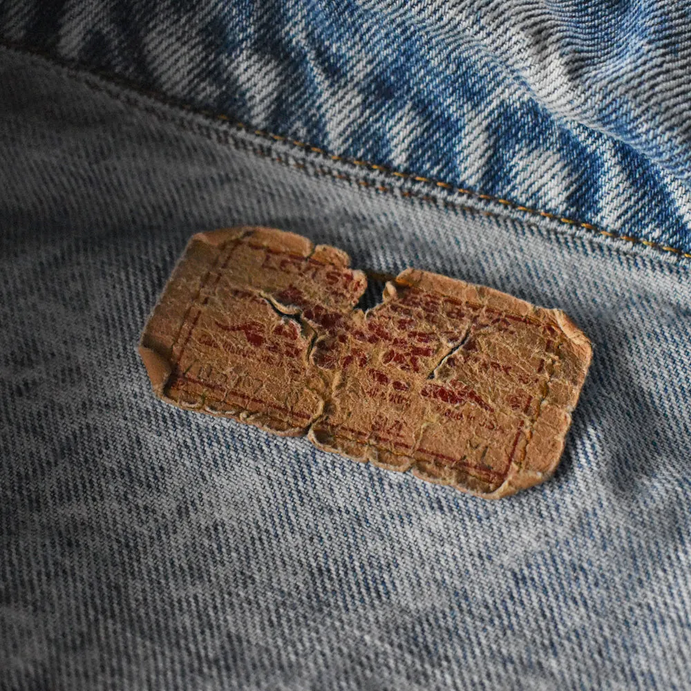 90’s Levi's 70507-0219 ケミカルウォッシュ デニムジャケット USA製 231101