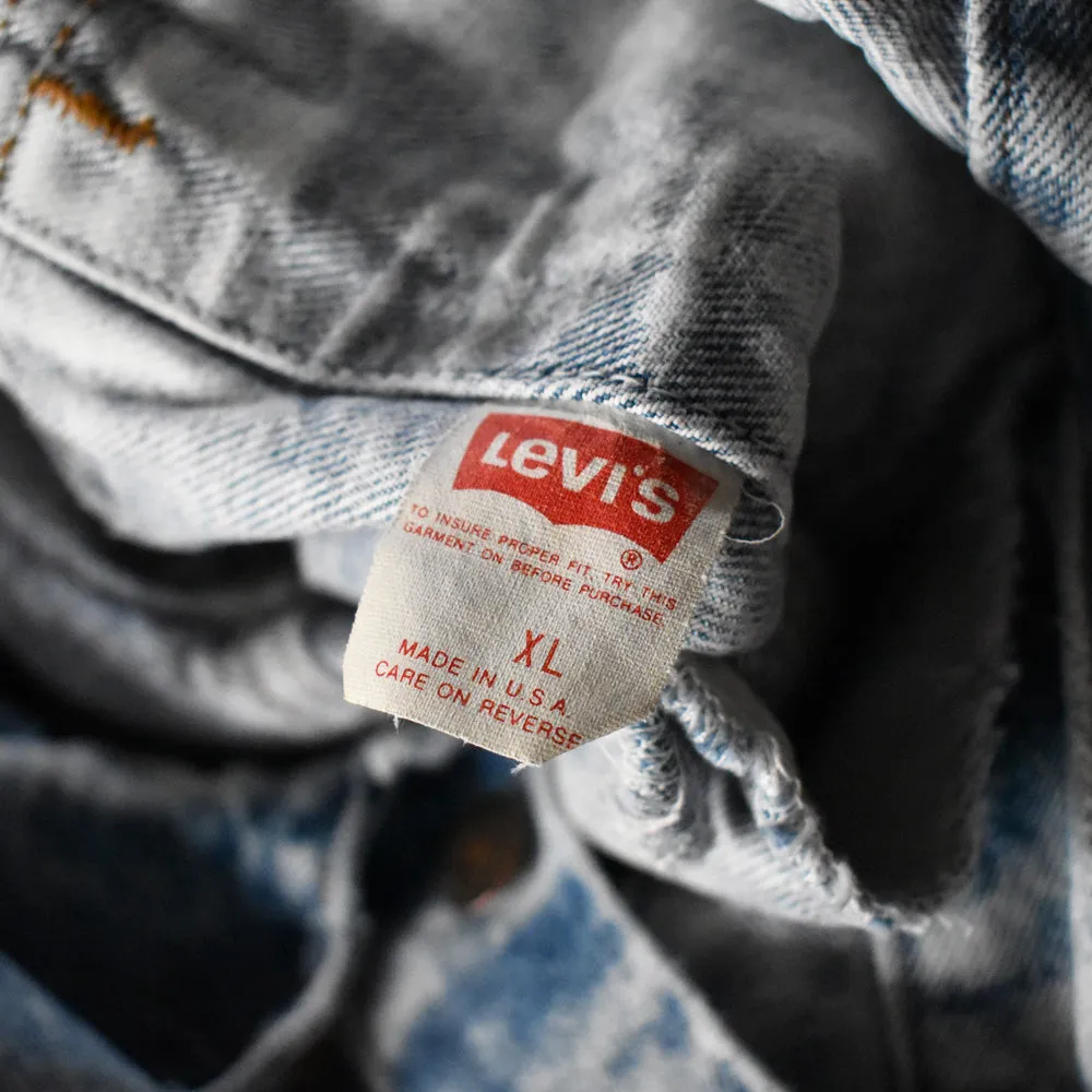 90’s Levi's 70507-0219 ケミカルウォッシュ デニムジャケット USA製 231101