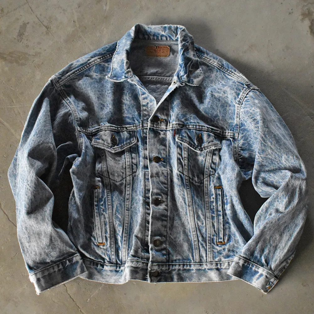 90’s Levi's 70507-0219 ケミカルウォッシュ デニムジャケット USA製 231101