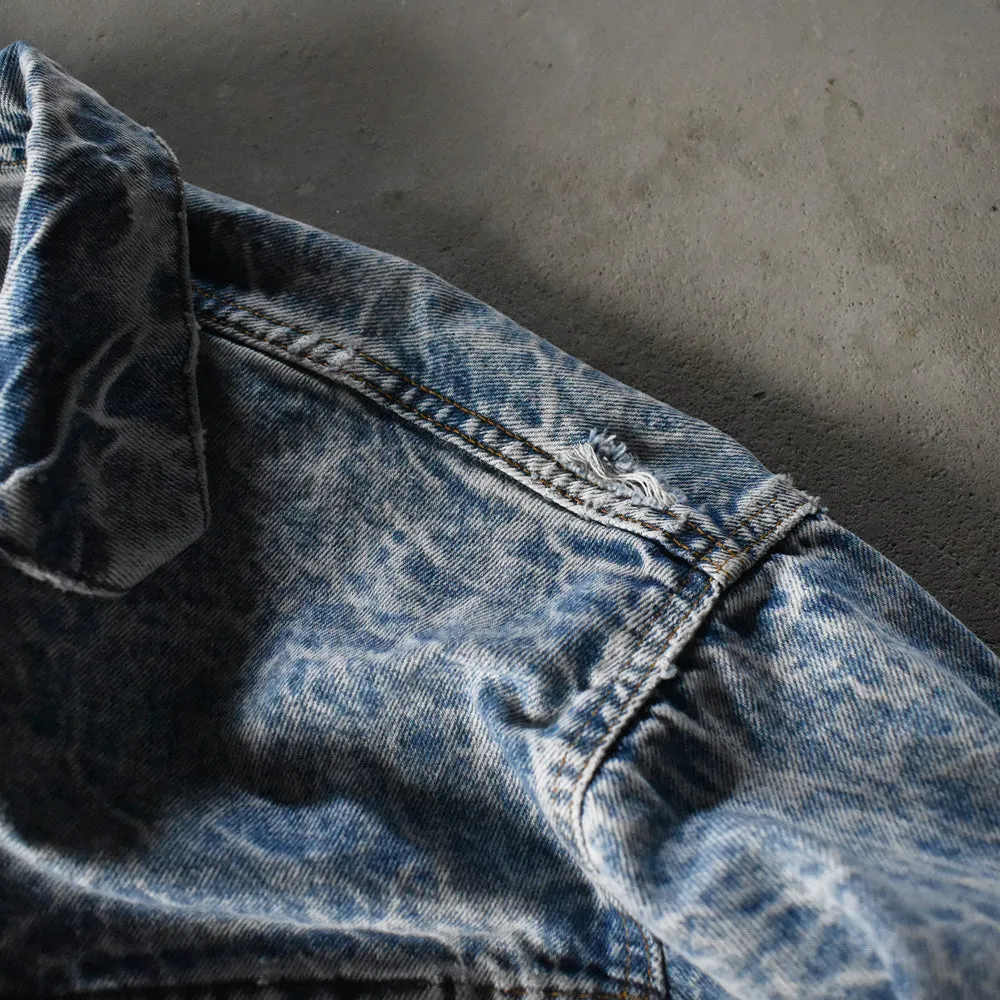 90’s Levi's 70507-0219 ケミカルウォッシュ デニムジャケット USA製 231101