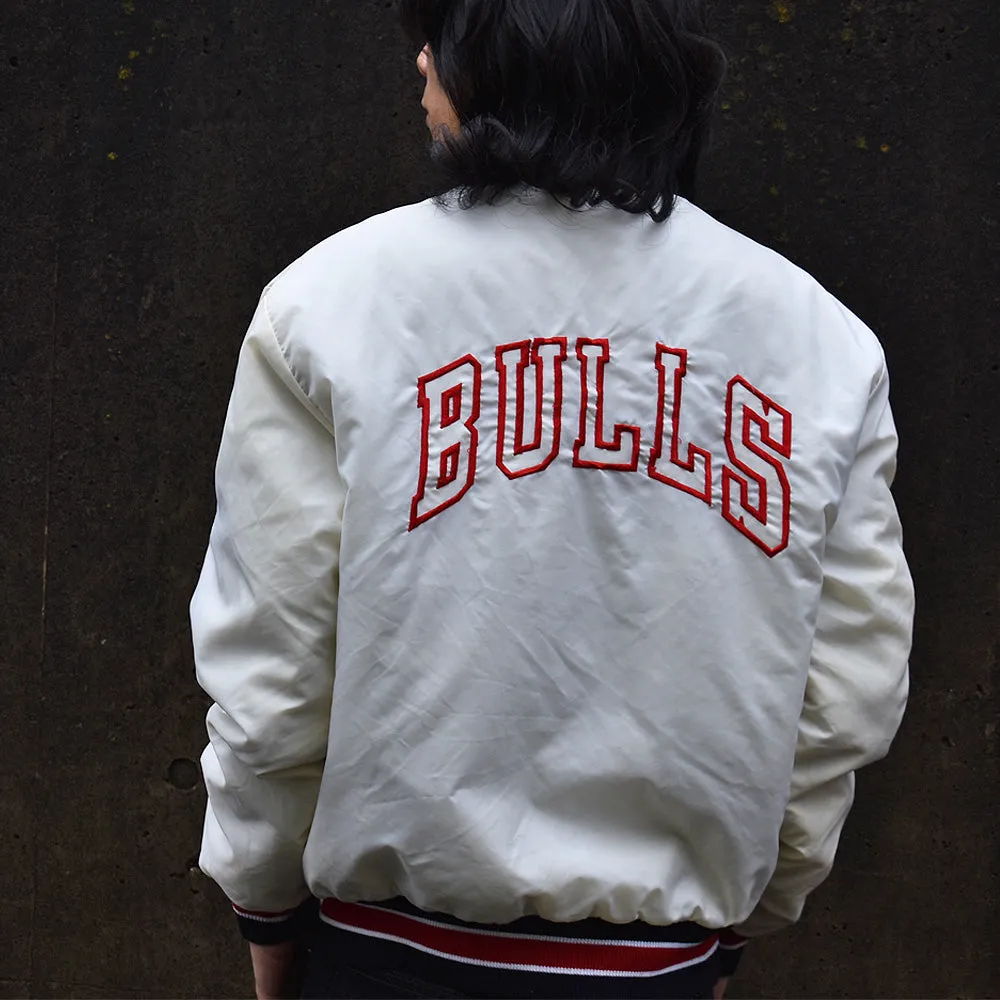 90's NBA Chicago Bulls 中綿入り ナイロン アワードジャケット 230325H