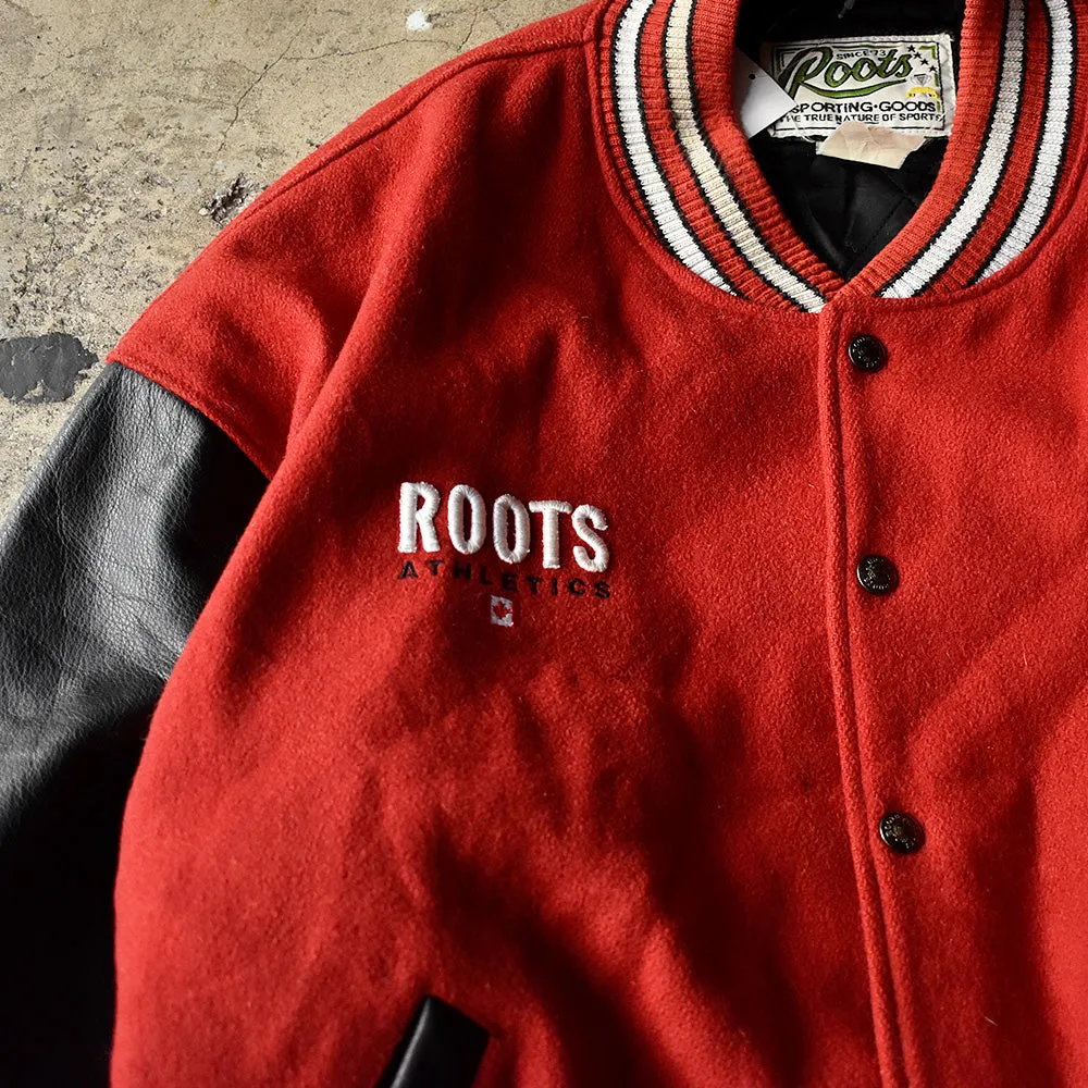 90's ROOTS “Pink Panther” レザー切り替えアワードジャケット 240312H