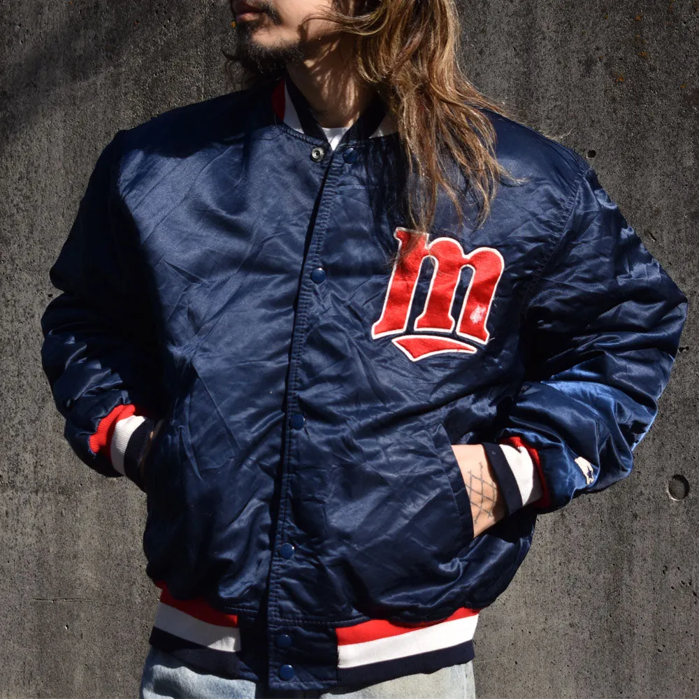 90’s STARTER “MLB MINNESOTA TWINS” ナイロン スタジャン アワードジャケット USA製 240119