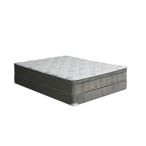 ALEKSA White, Gray 11" Euro Top Mattress, Queen