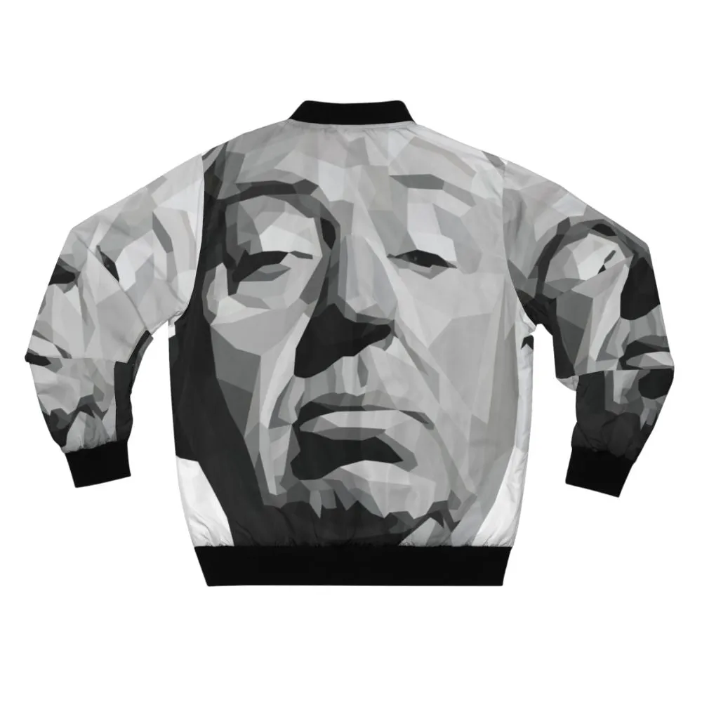 Alfred Hitchcock Geometric Bomber Jacket