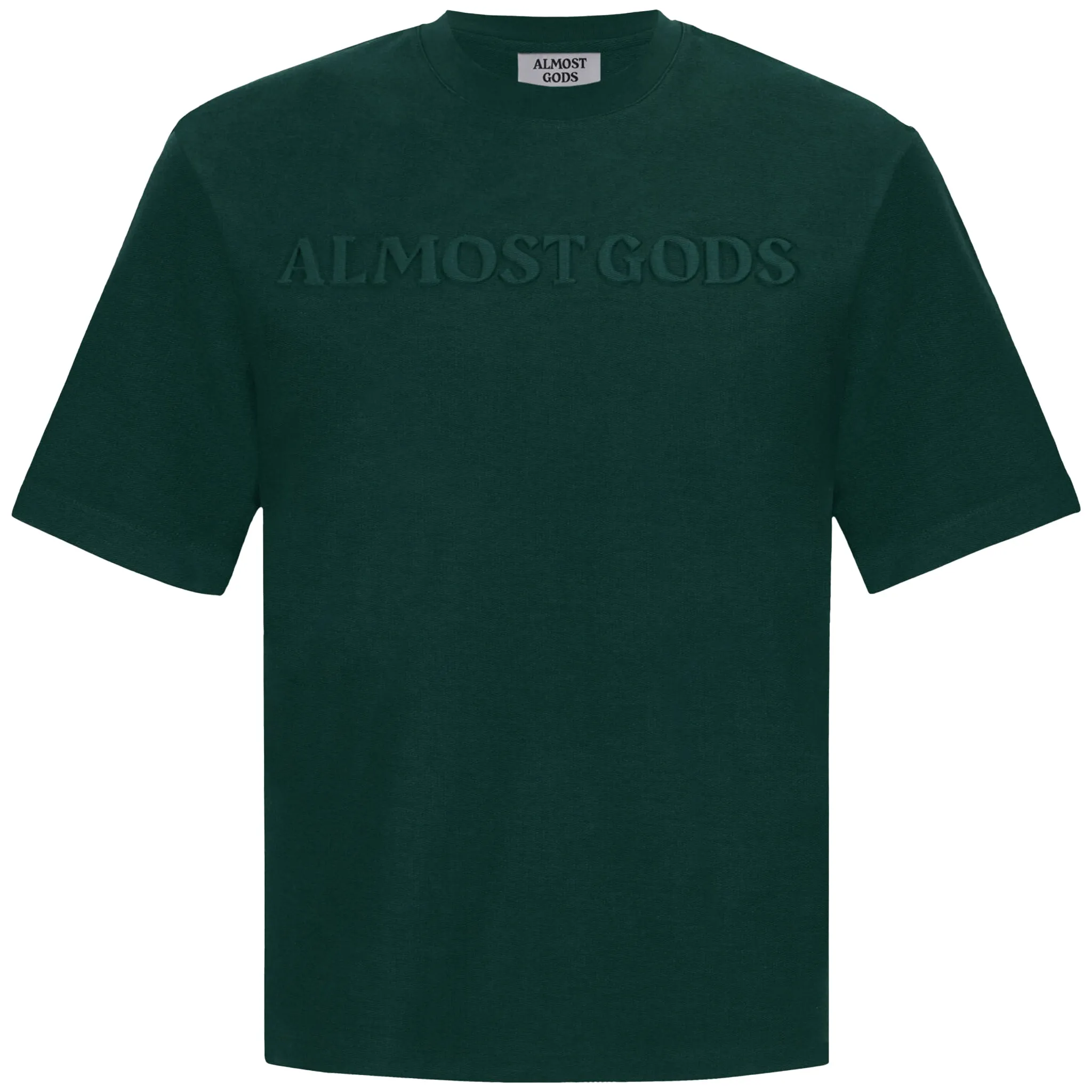 ALMOST GODS EMBOSSED KNIT TEE (PINE)