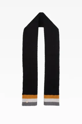 Andie Stripe Cashmere Scarf in Black Mix
