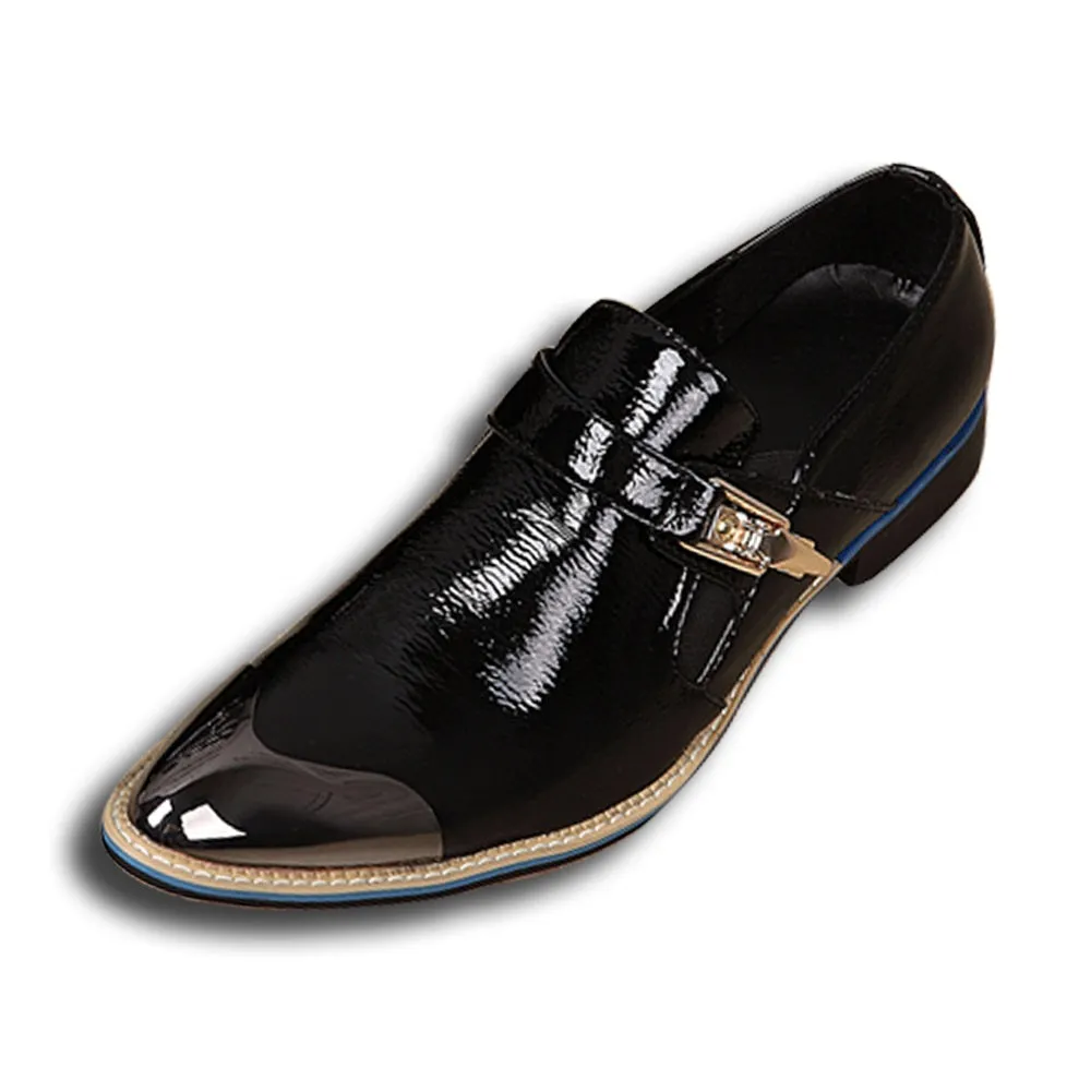Animal Pattern Steel Toe Low Top Men Oxford Shoes