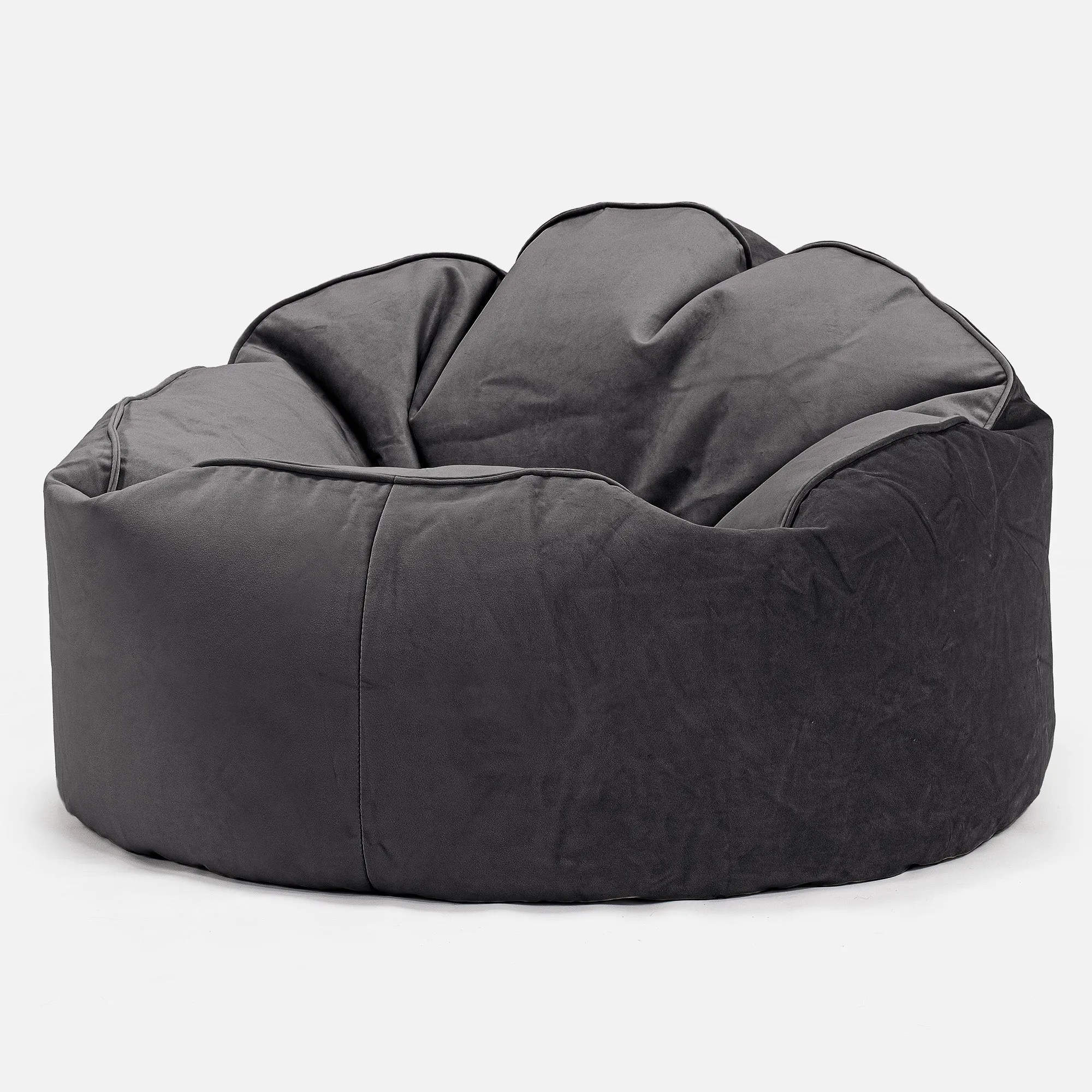 Archi Bean Bag Chair - Velvet Graphite Grey