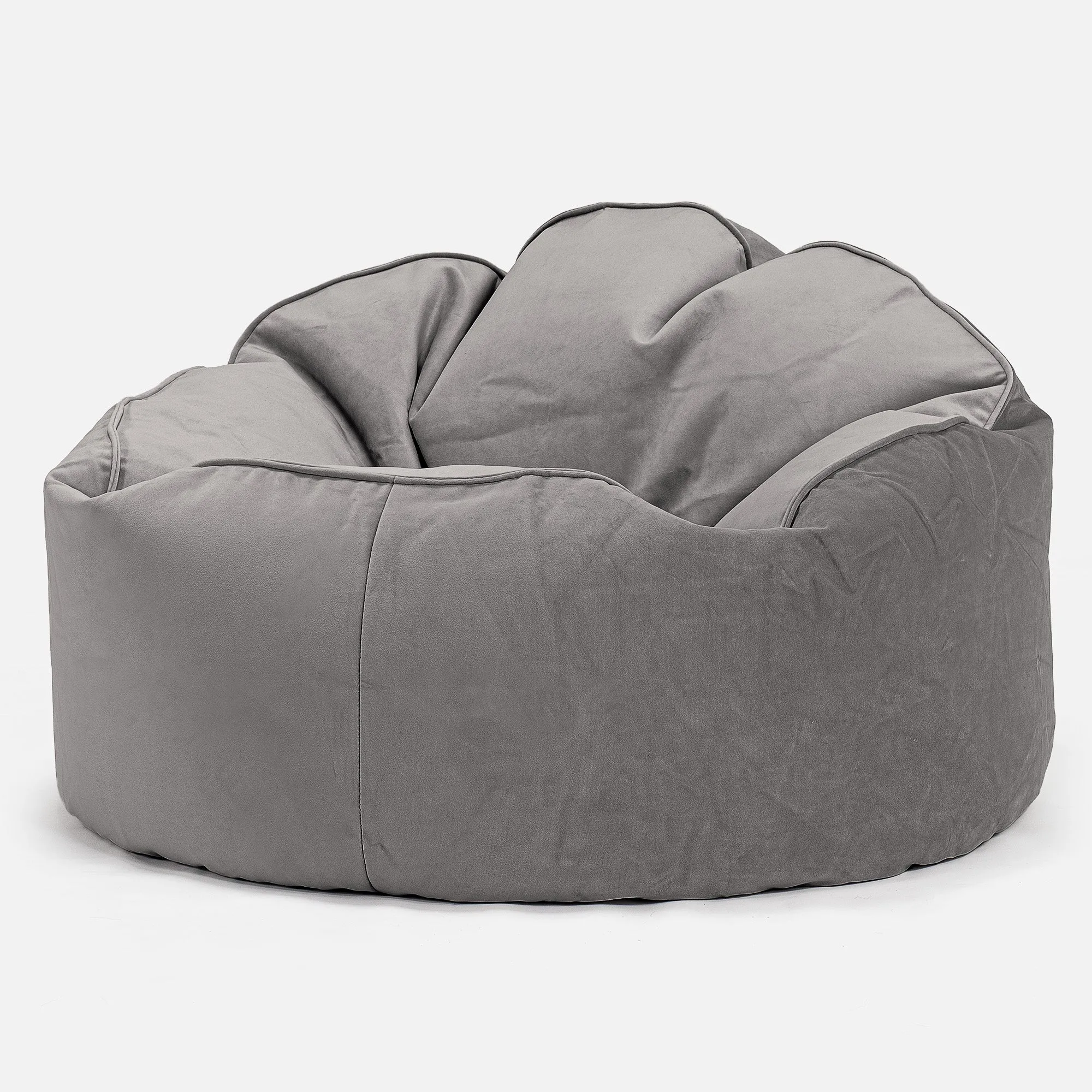 Archi Bean Bag Chair - Velvet Silver