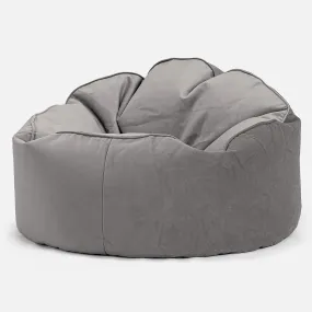 Archi Bean Bag Chair - Velvet Silver