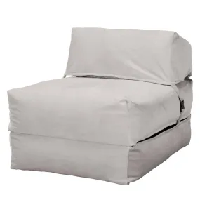 Avery Futon Chair Bed Single - Velvet Silver