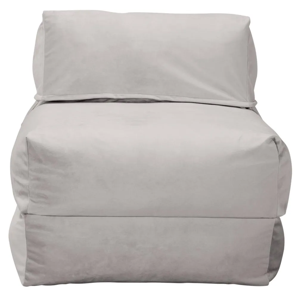 Avery Futon Chair Bed Single - Velvet Silver