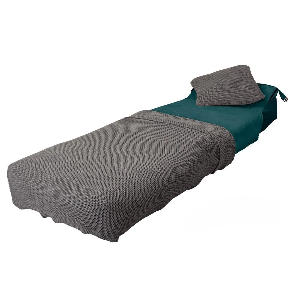 Avery Futon Chair Bed Single - Velvet Teal