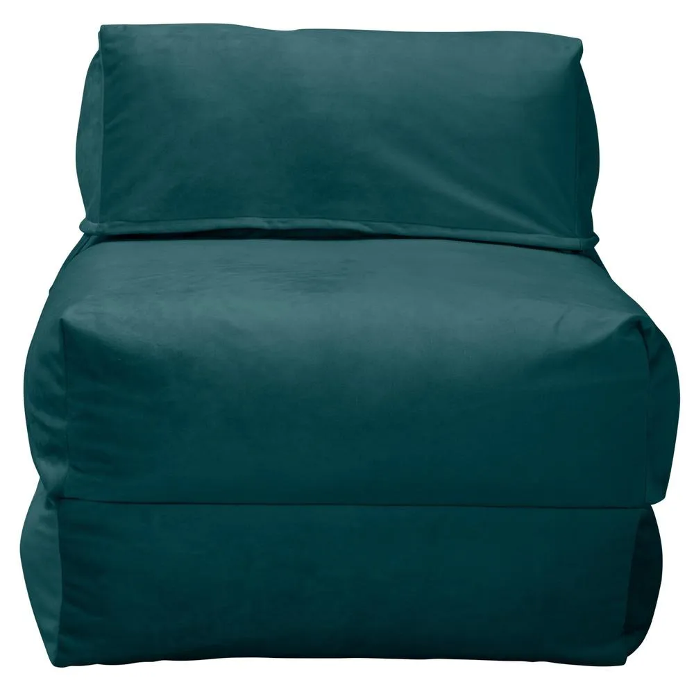 Avery Futon Chair Bed Single - Velvet Teal