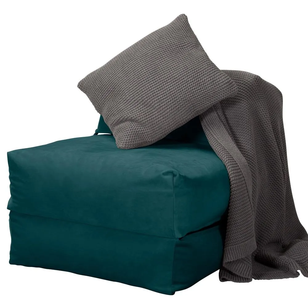 Avery Futon Chair Bed Single - Velvet Teal