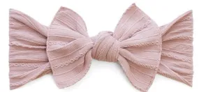 Baby Bling Mauve Cable Knit Knot Headband