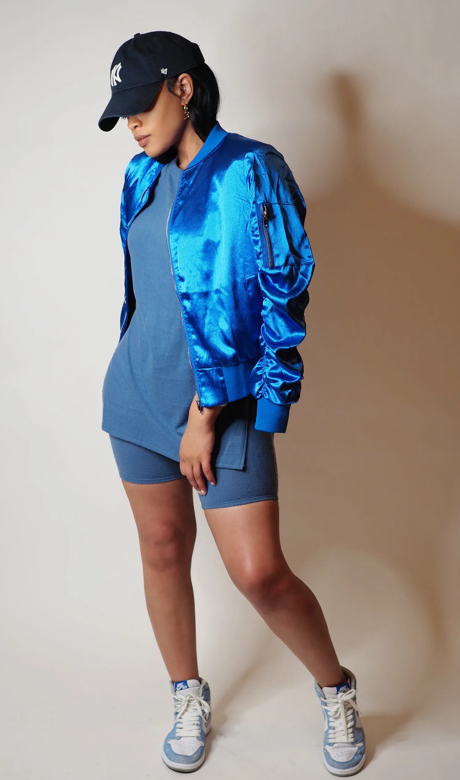 BALLIN' | SATIN BOMBER JACKET