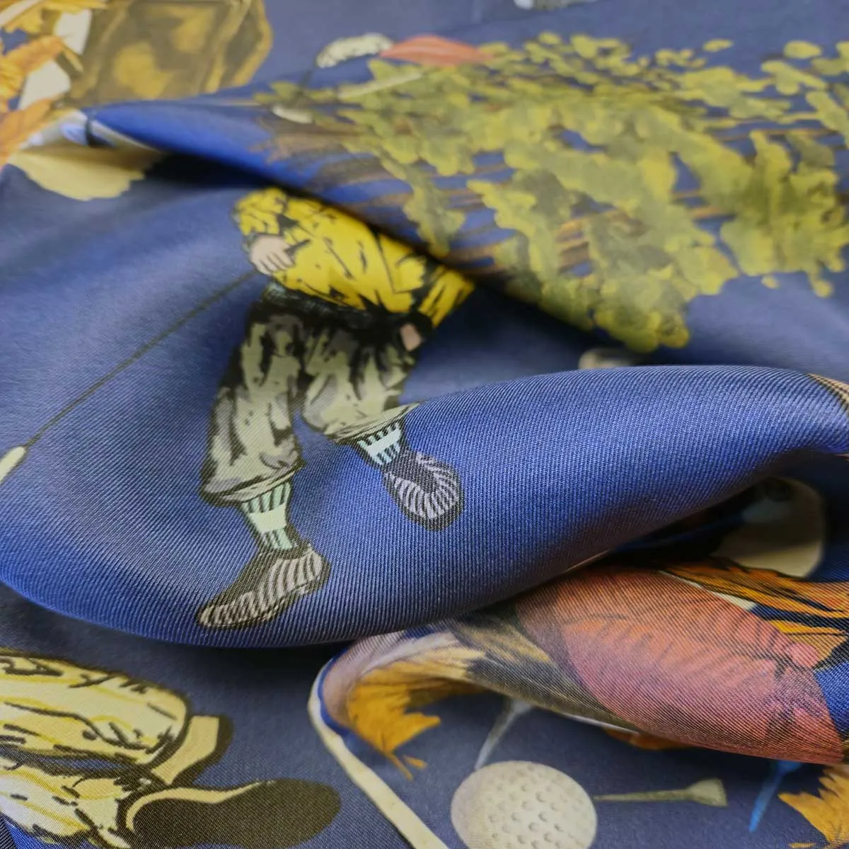 Bandeau blu silk Golf Edition
