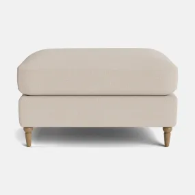 Bayswater Luxe Chenille Footstool - Subtle Seashell