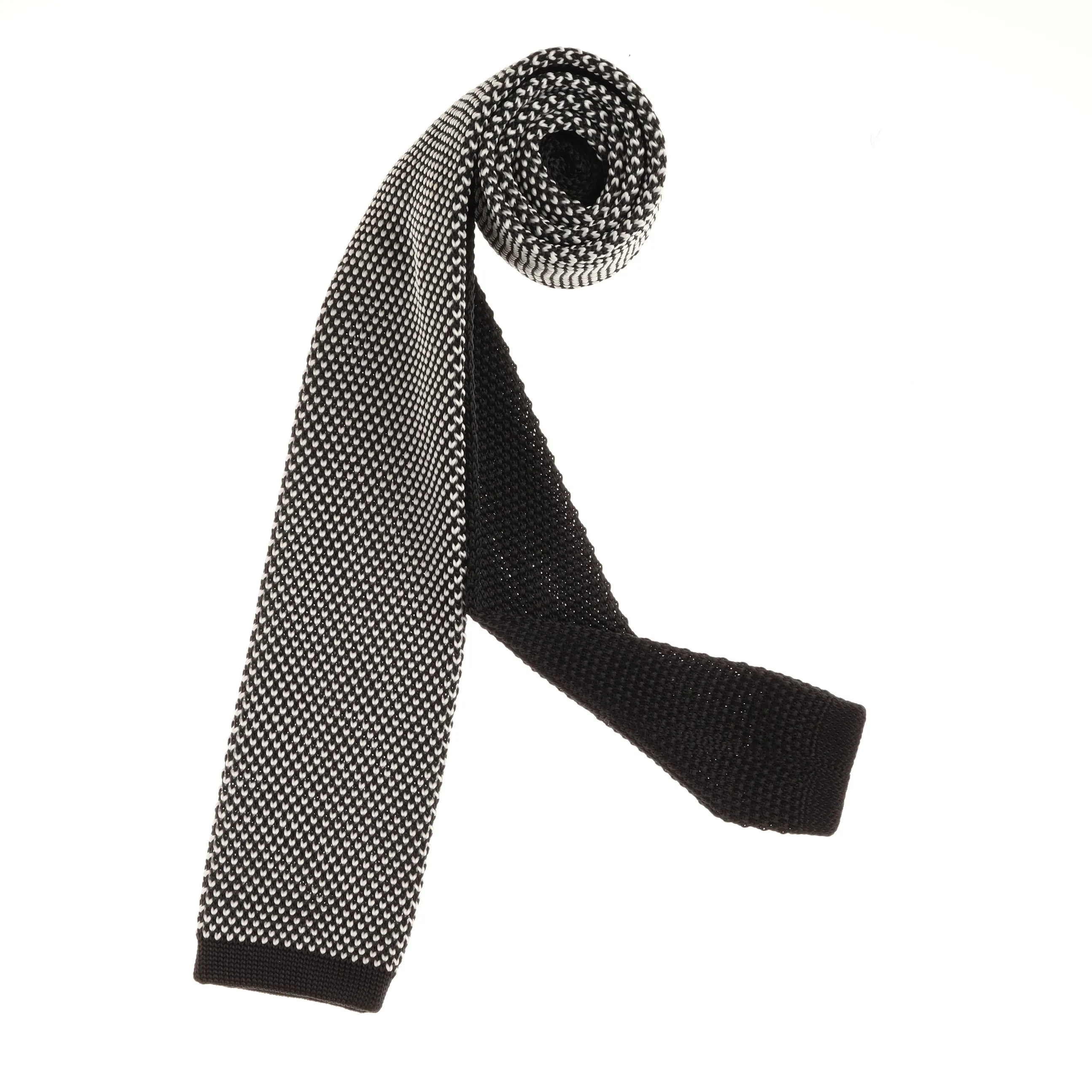Black & Tan Designed Knit Tie
