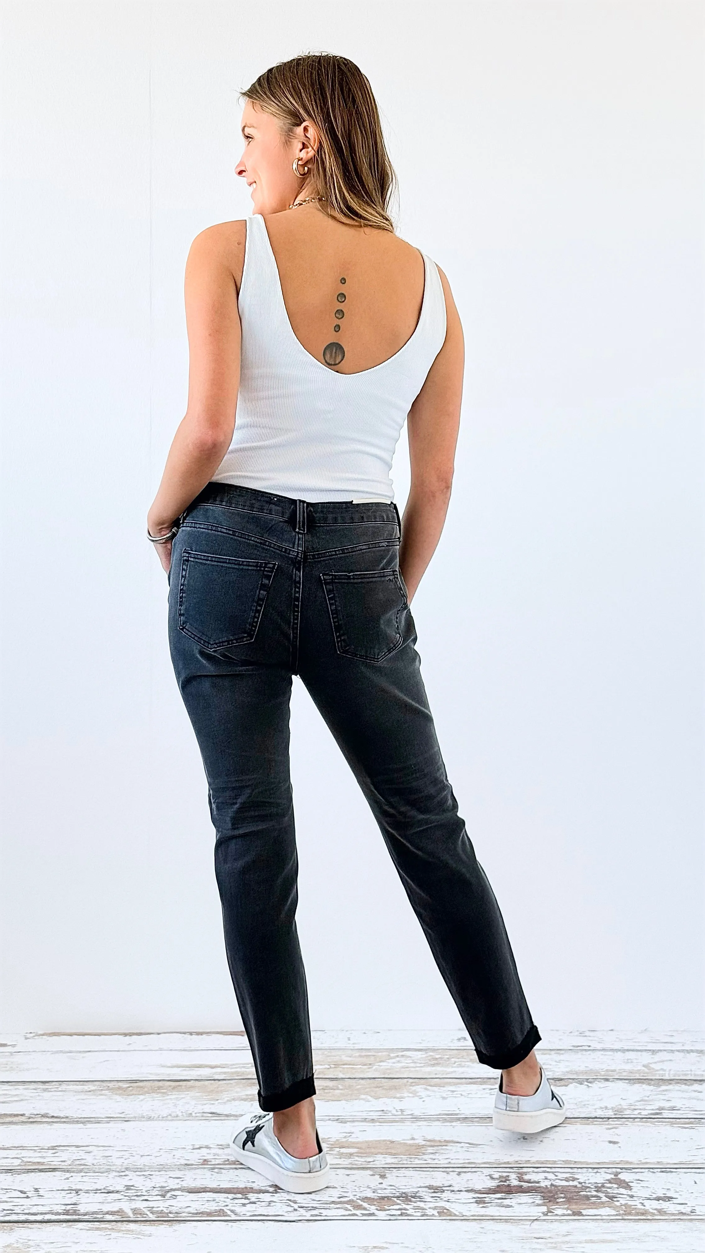 Black Mid-Rise Pants
