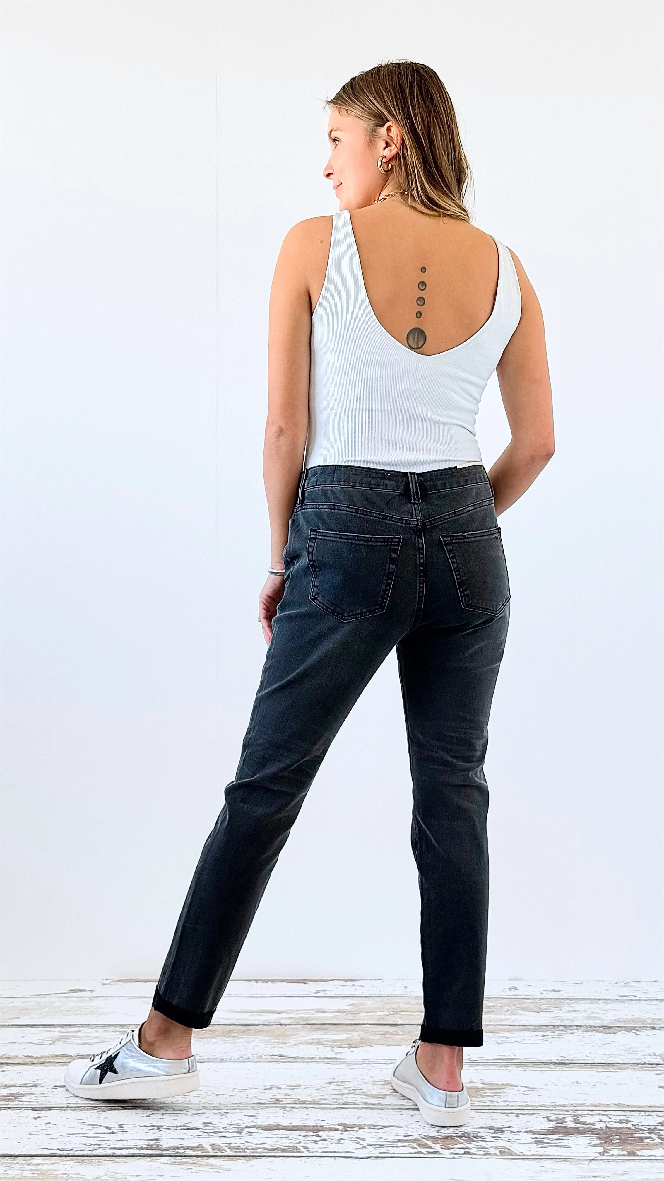 Black Mid-Rise Pants