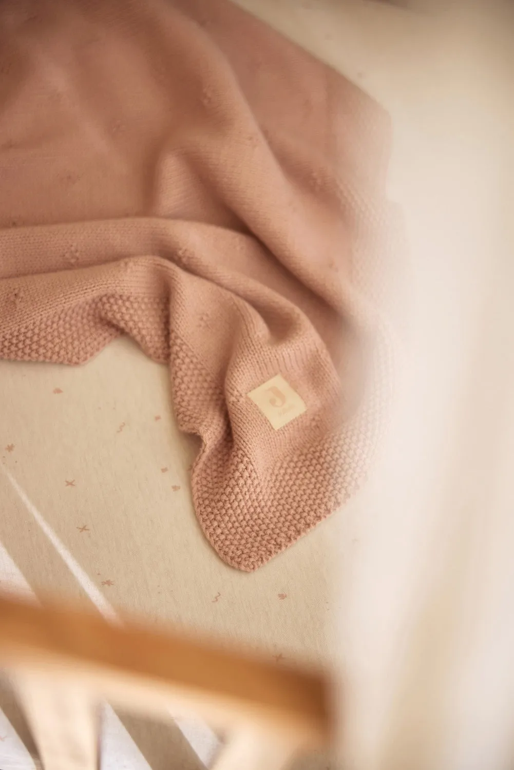 Blanket Cot 100x150cm Cosy Knit - Wild Rose