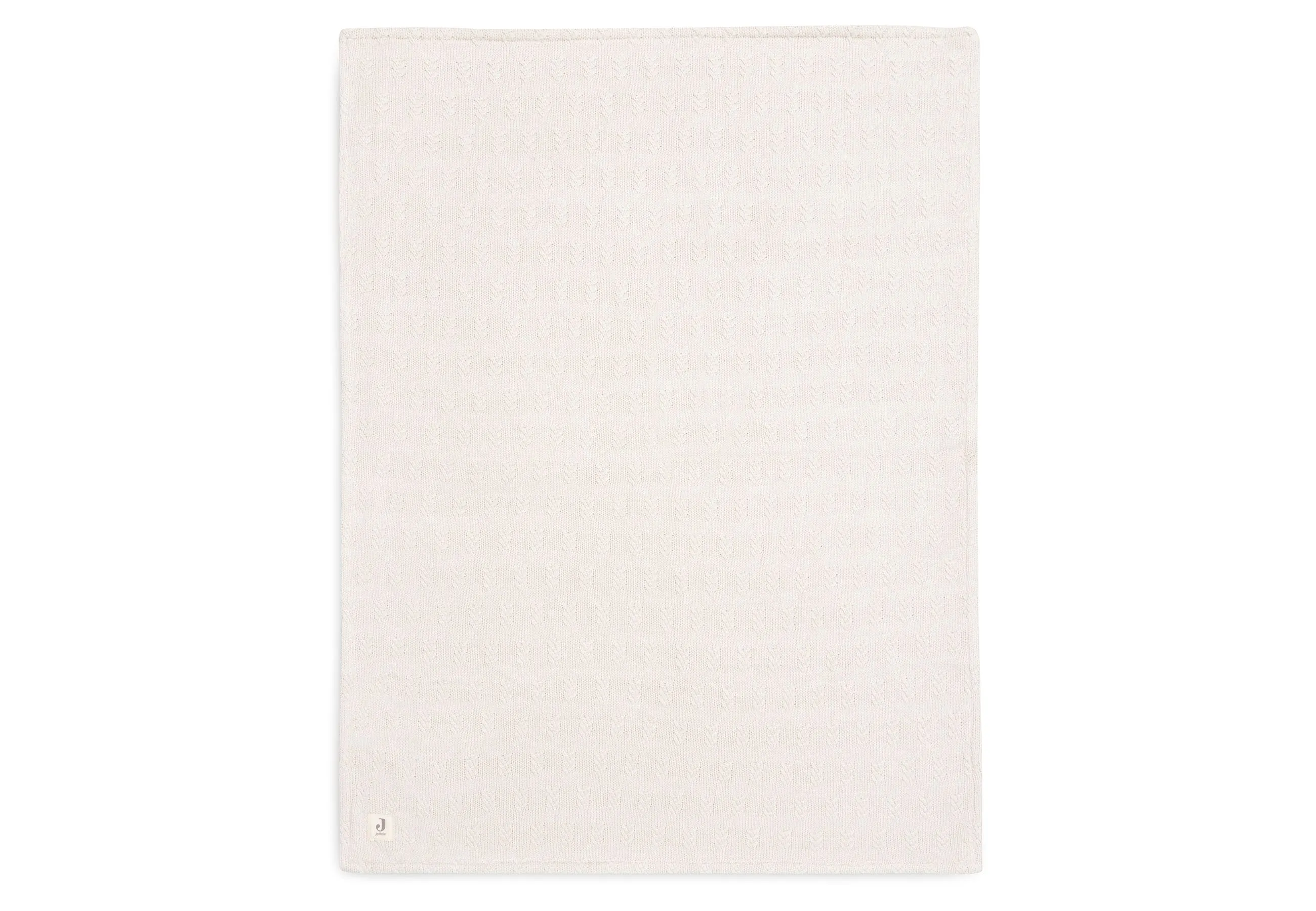 Blanket Cot 100x150cm Grain Knit - Oatmeal/Velvet