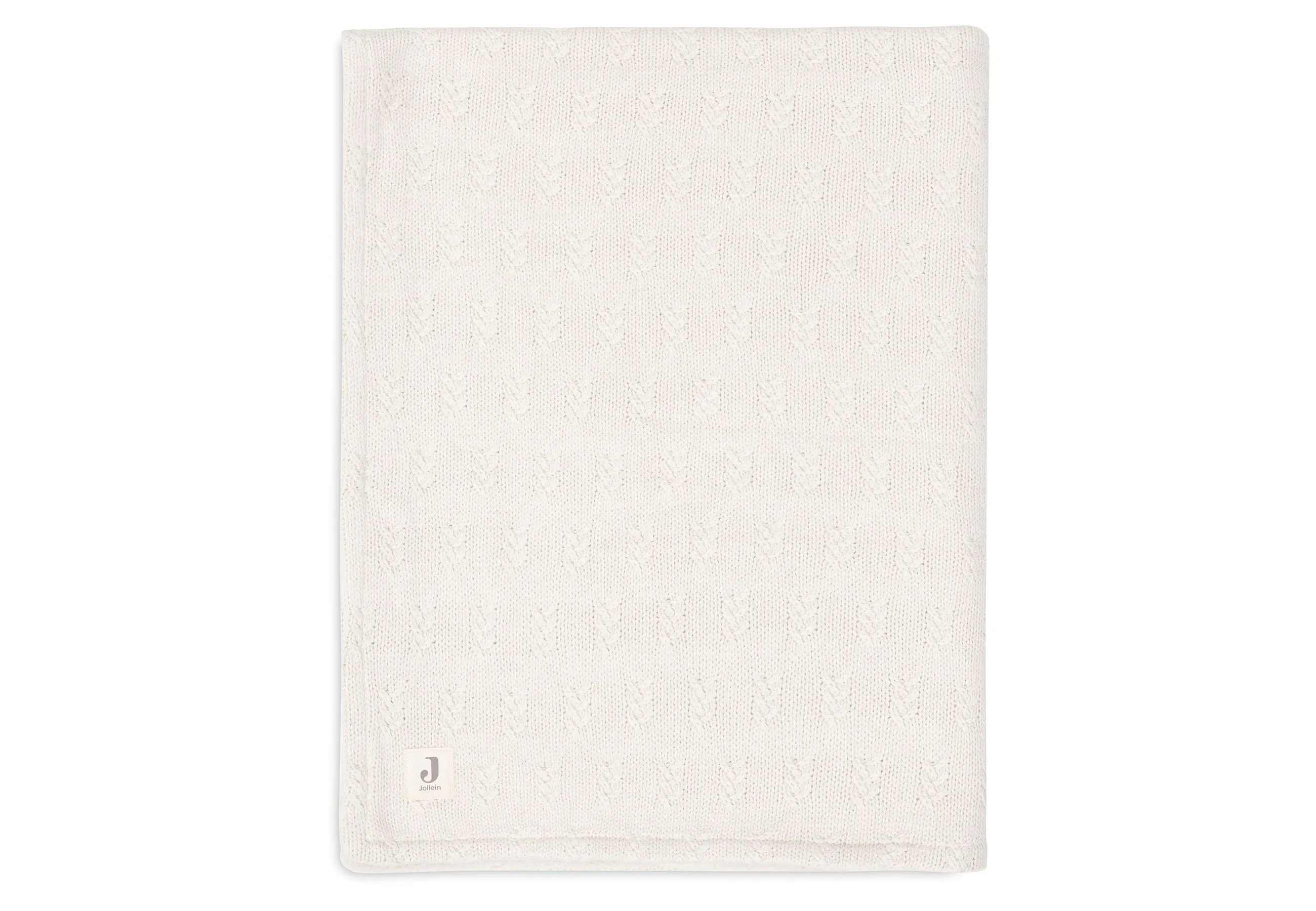 Blanket Cot 100x150cm Grain Knit - Oatmeal/Velvet
