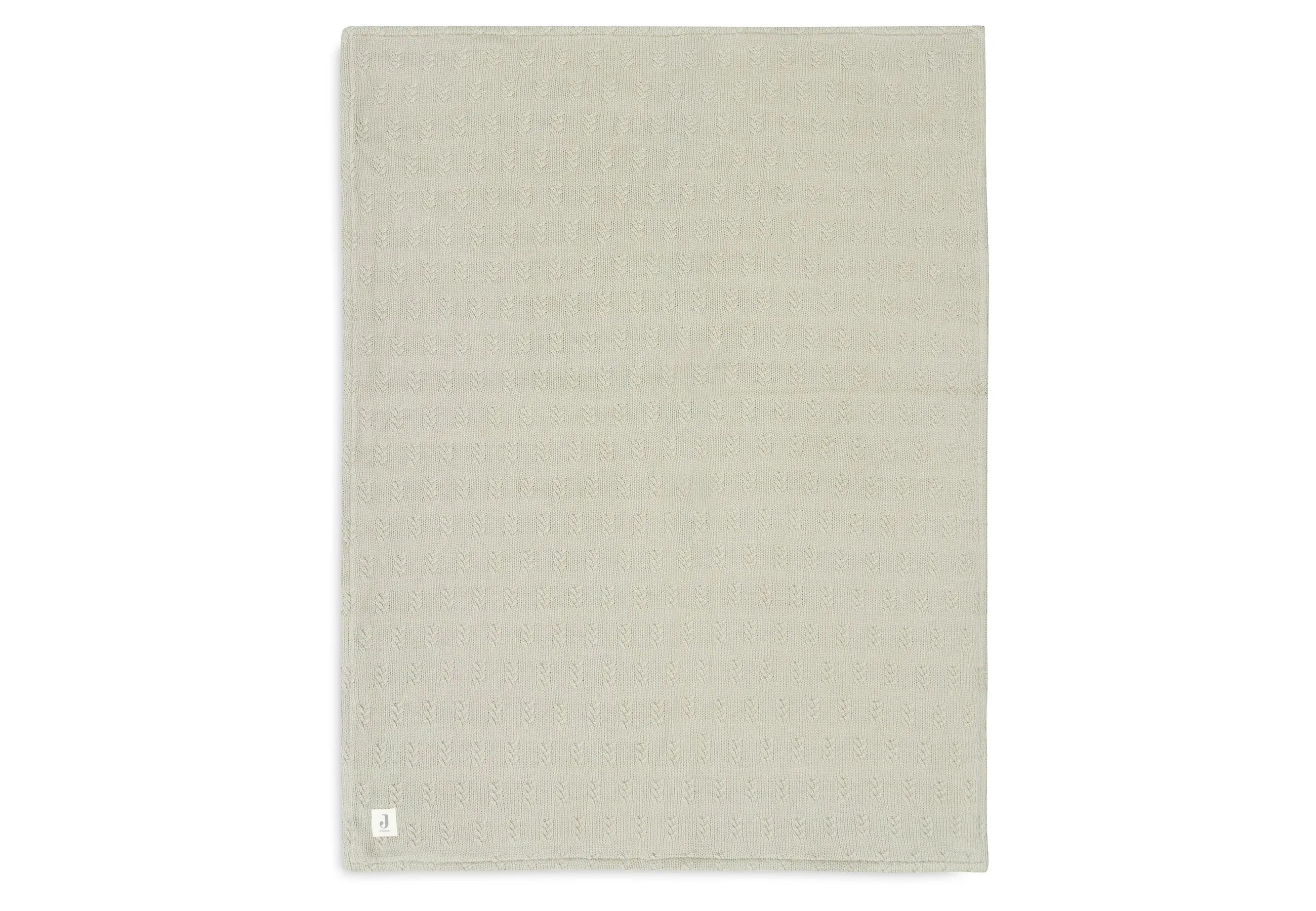 Blanket Cot 100x150cm Grain Knit - Olive Green/Velvet