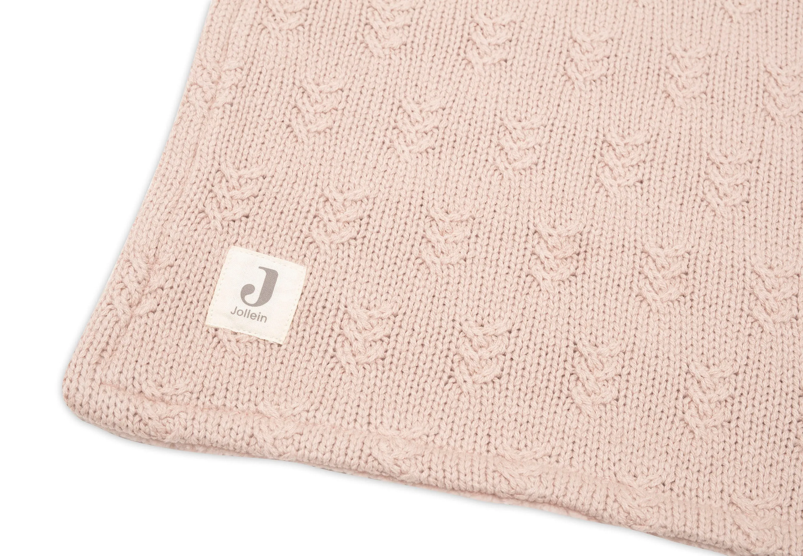 Blanket Cot 100x150cm Grain Knit - Wild Rose/Velvet