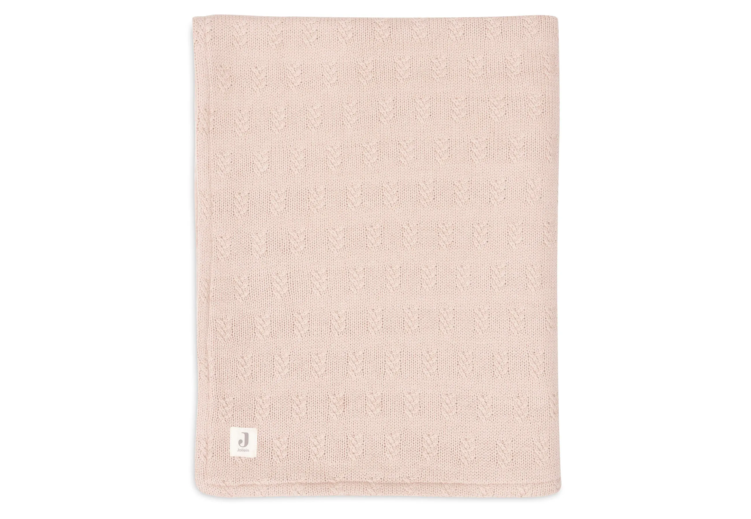 Blanket Cot 100x150cm Grain Knit - Wild Rose/Velvet