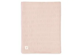 Blanket Cot 100x150cm Grain Knit - Wild Rose/Velvet