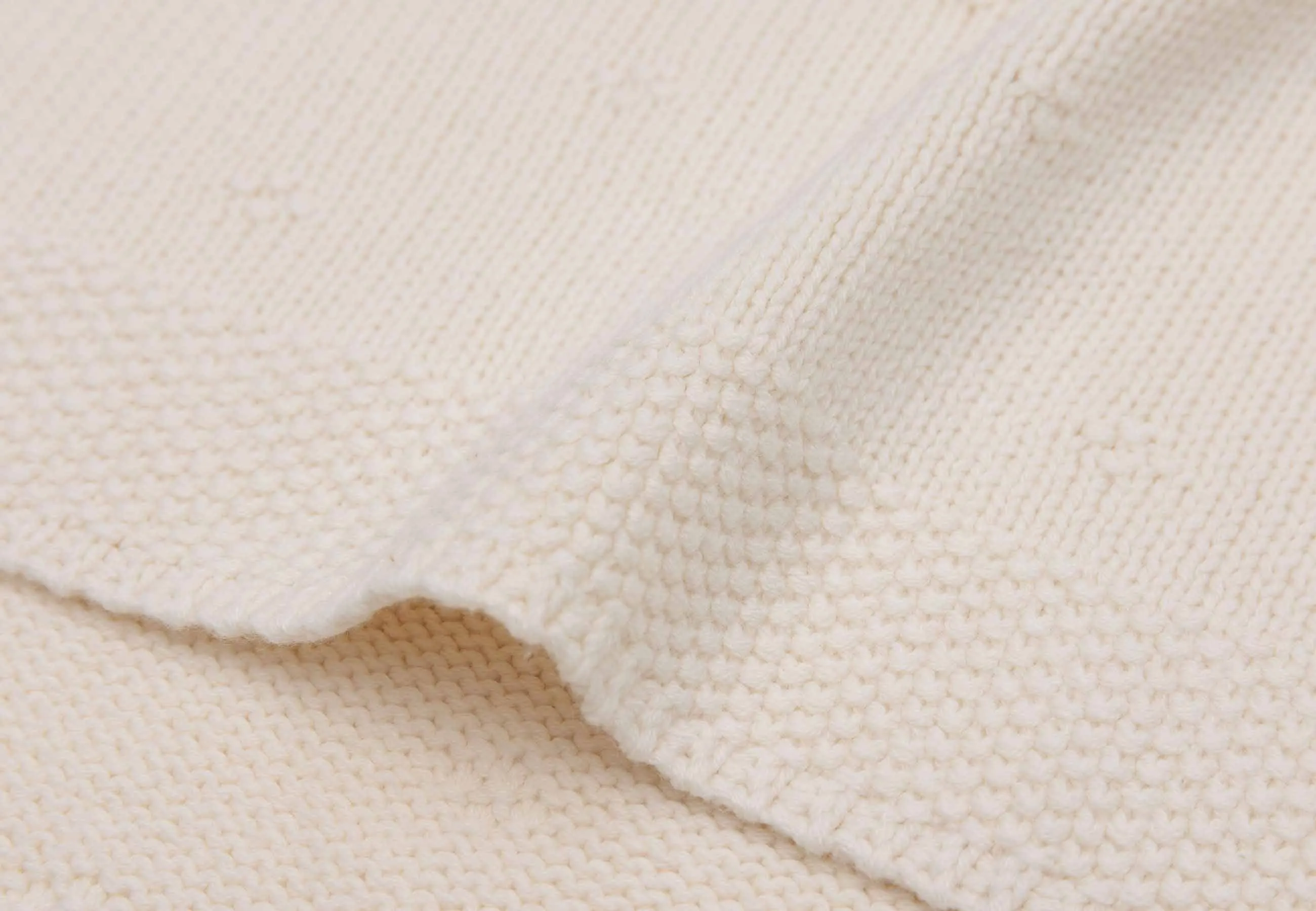 Blanket Cradle 75x100cm Cosy Knit - Ivory