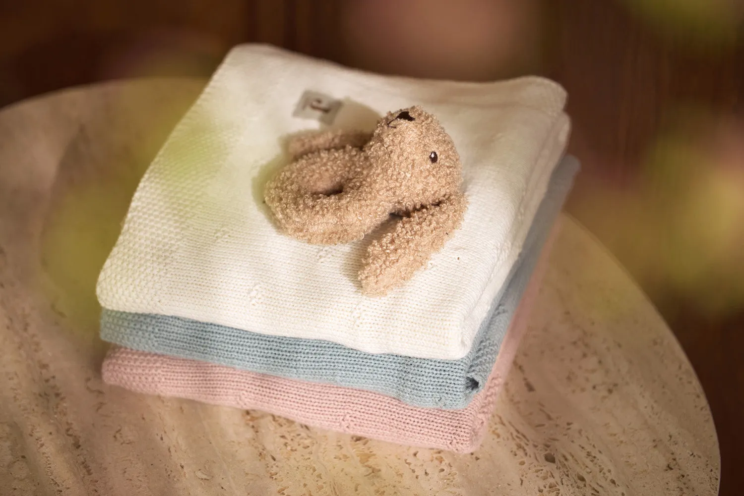 Blanket Cradle 75x100cm Cosy Knit - Ivory
