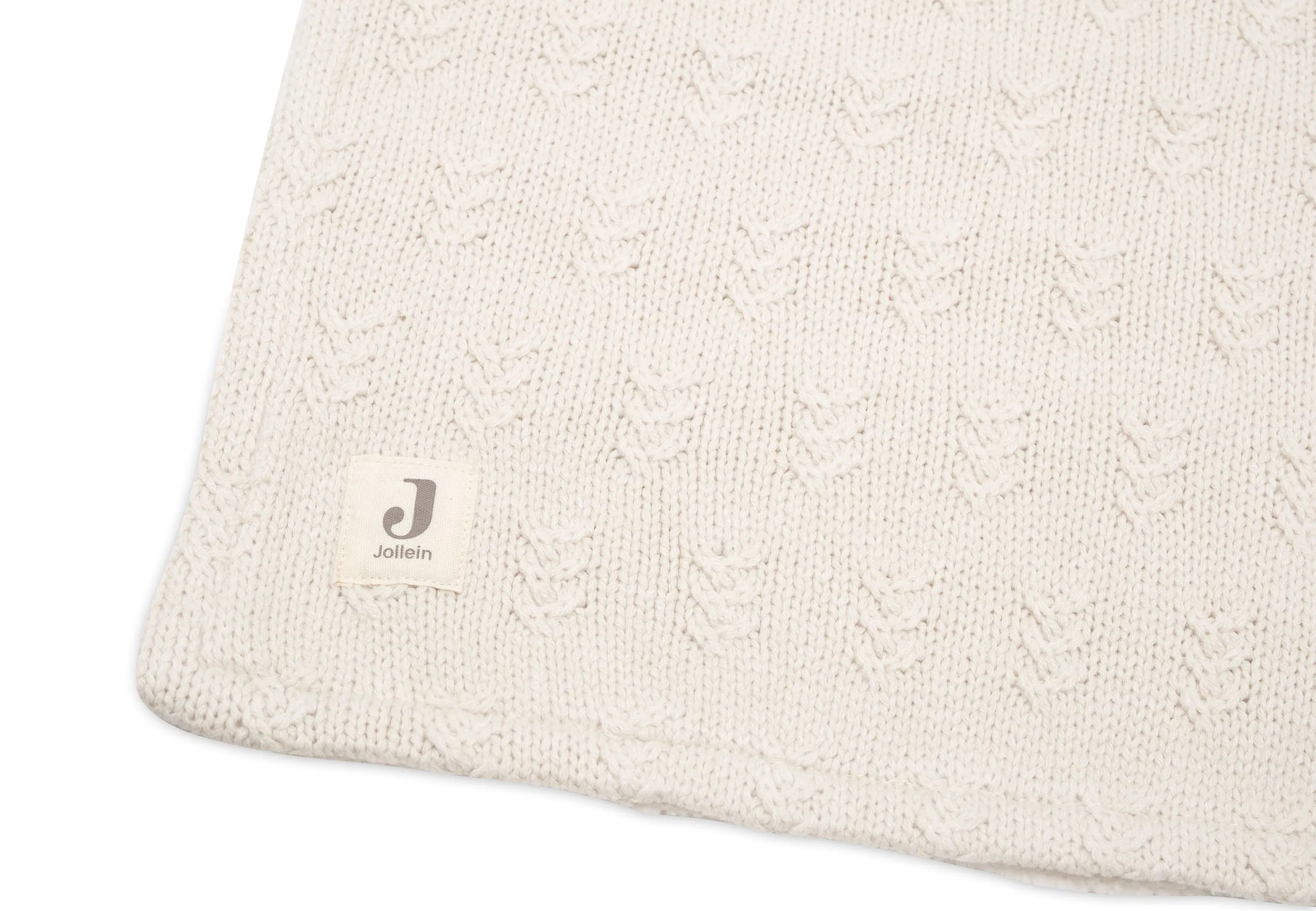 Blanket Cradle 75x100cm Grain Knit - Oatmeal/Velvet