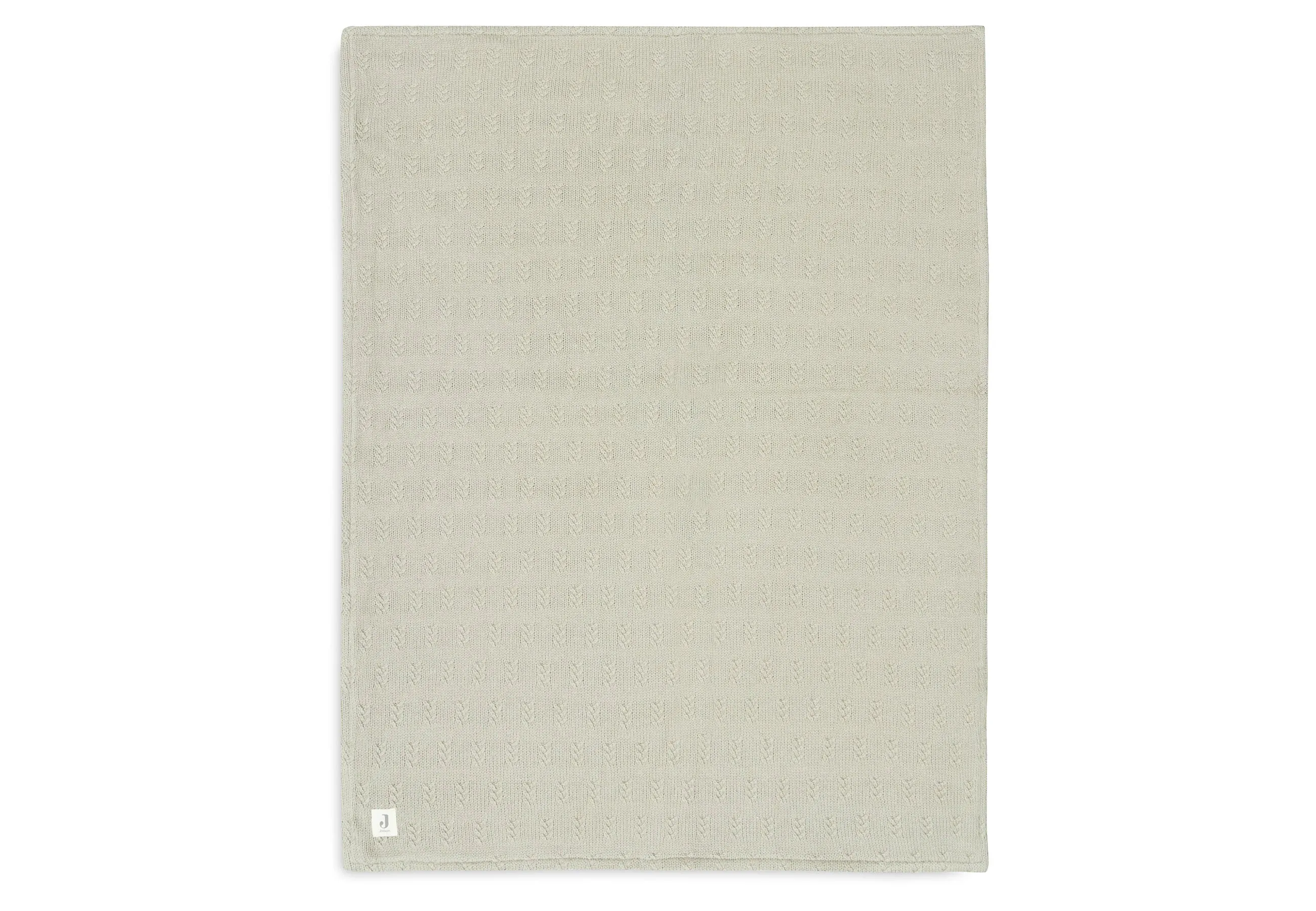 Blanket Cradle 75x100cm Grain Knit - Olive Green/Velvet
