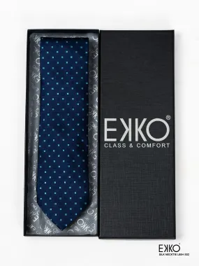 Blue Dobby 100% Silk Tie