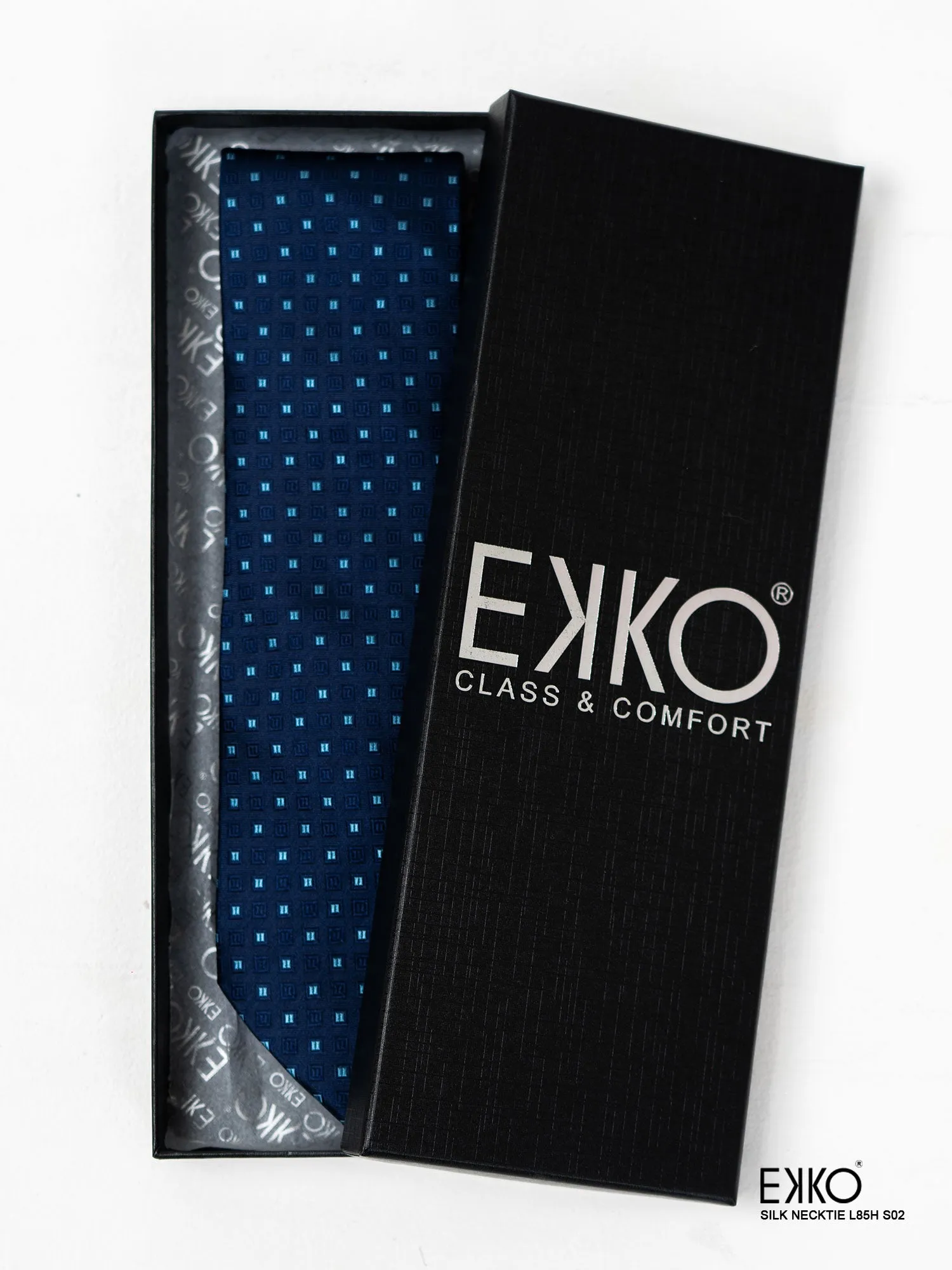Blue Dobby 100% Silk Tie
