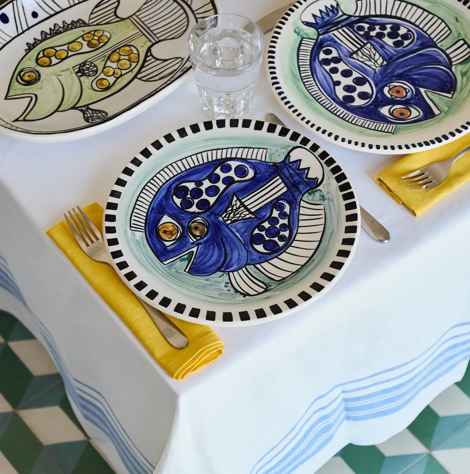 Blue Fish Gozo Dinner Plate