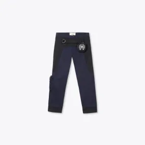 BLUE PANTS WITH BELT AND POCKETS