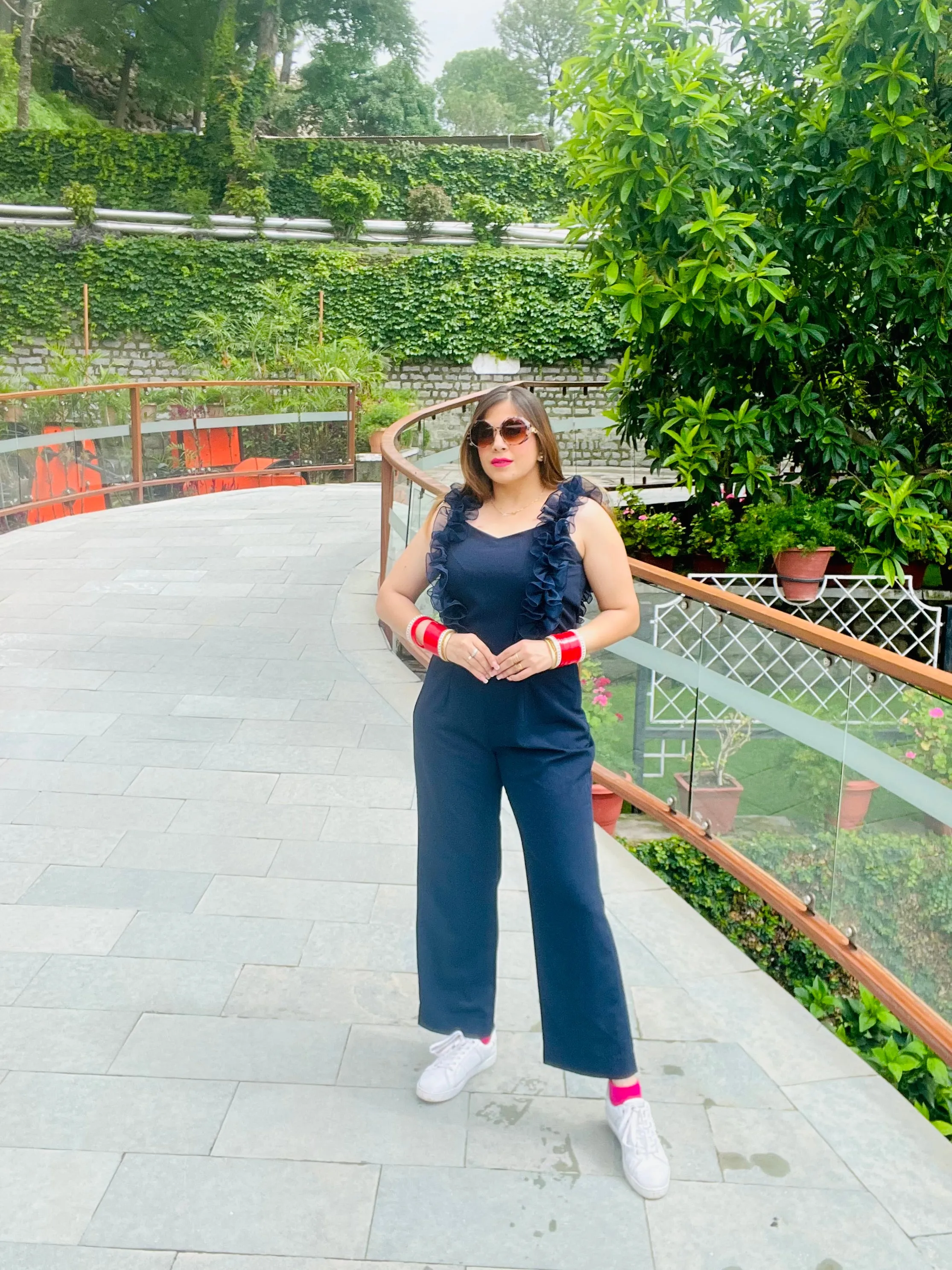 Blue Ruffle Jumpsuit